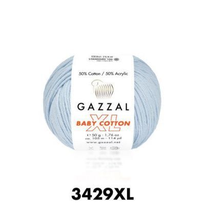 GAZZAL  BABY COTTON XL  3429 - 50% Хлопок, 50% Акрил 50 г/105 м