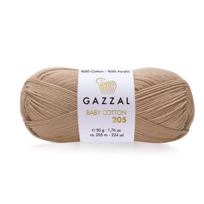 Пряжа Gazzal Baby Cotton 205 (534); Состав: 50% Хлопок, 50% Акрил; 50 гр/205 м