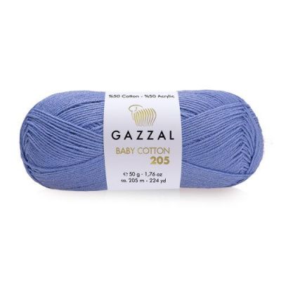 Пряжа Gazzal Baby Cotton 205 (512); Состав: 50% Хлопок, 50% Акрил; 50 гр/205 м